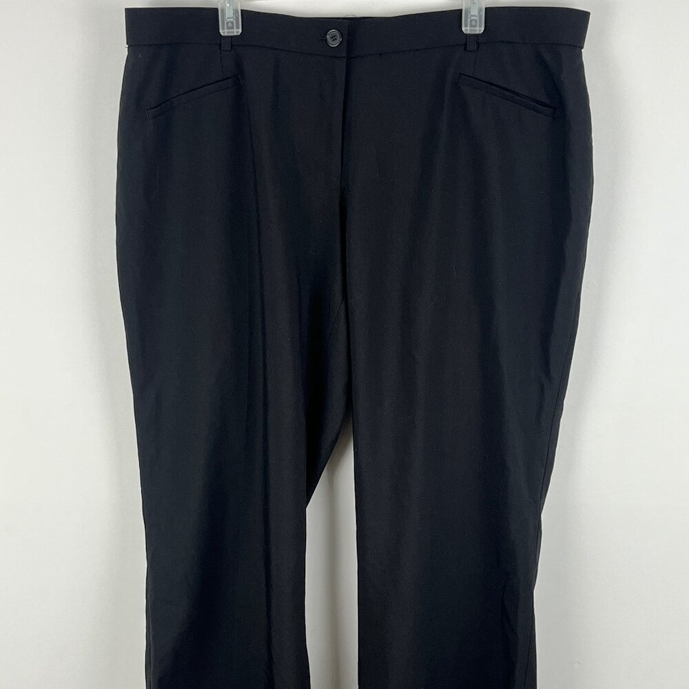 Michel Studio Collection Emma Chino Pants Size 20P Black Waist 42in Inseam 30in